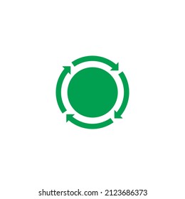 green circular arrow icon desing vector illustration.