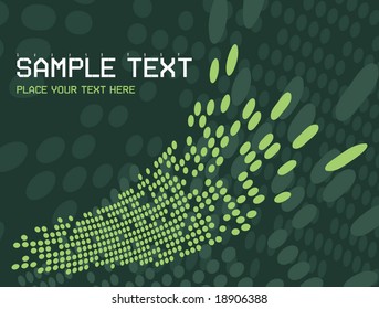 green circular background with space for your text