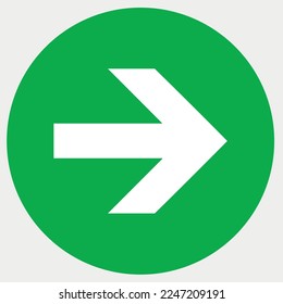 Ilustración vectorial de flecha circular verde