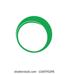 green circular geometric design logo