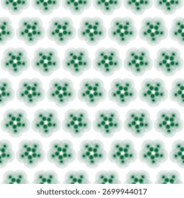 Green Circular Geometric Floral Pattern

