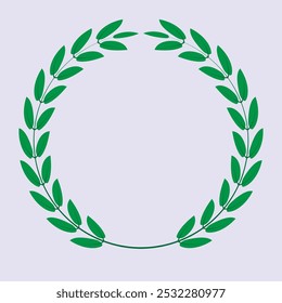 Green circular laurel leaves use for winner trophy
Set of green logo template vector icon illustration design