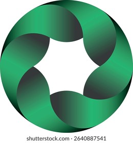 Green circular logo featuring a star at the center, symbolizing excellence or achievement