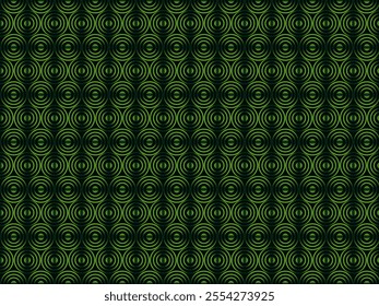 Green Circular Pattern Background, Abstract Green Concentric Circles