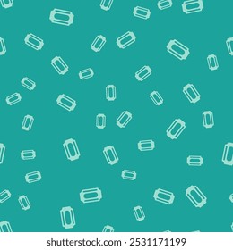 Green Circus ticket icon isolated seamless pattern on green background. Amusement park.  Vector