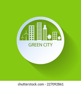 Green city background