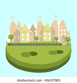 Green city background
