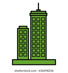 green city buildings icon