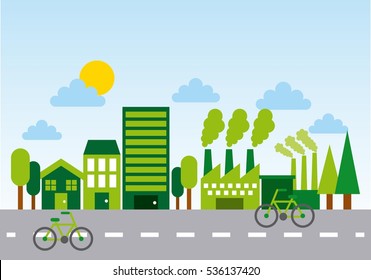 green city concept. colorful design. vector illustration