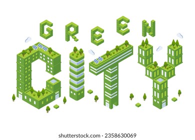 Green city concept illustration the future of Sustainable Urban Development