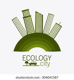 Green city design, vector illustration eps 10.