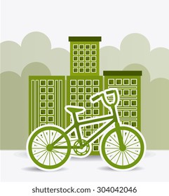 Green city design, vector illustration eps 10.