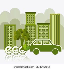 Green city design, vector illustration eps 10.