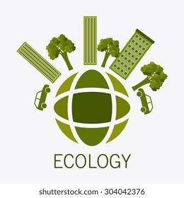Green city design, vector illustration eps 10.