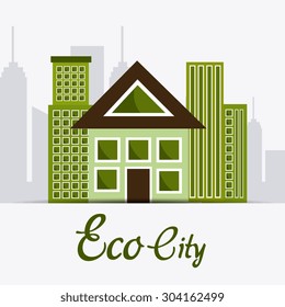 Green city design, vector illustration eps 10.