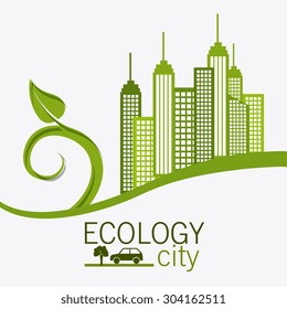 Green city design, vector illustration eps 10.