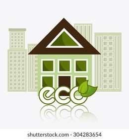 Green city design, vector illustration eps 10.