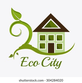 Green city design, vector illustration eps 10.