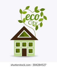 Green city design, vector illustration eps 10.