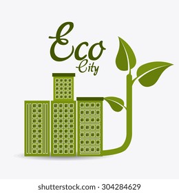 Green city design, vector illustration eps 10.