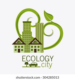 Green city design, vector illustration eps 10.