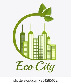Green city design, vector illustration eps 10.