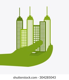 Green city design, vector illustration eps 10.