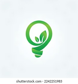 green city, green electricity, green house logo minimal vector