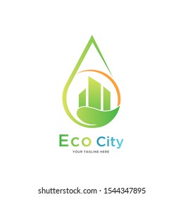 Green city Logo Concepts. Symbol icon of residential and city. Building vector
