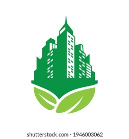 Green City Logo Design Element