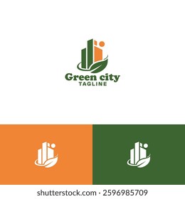 Green city Logo design template
