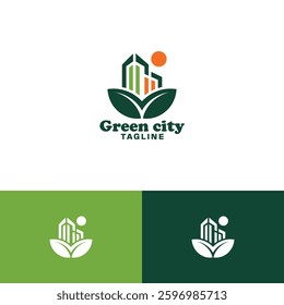 Green city Logo design template