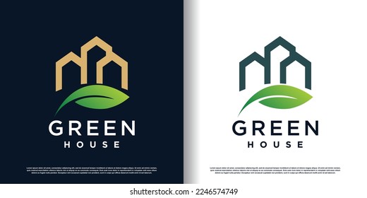 green city logo design vector with modern style premium vector