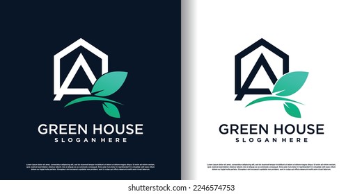 green city logo design vector with modern style premium vector