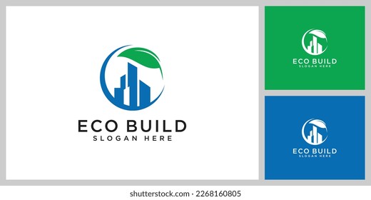green city logo vector design template