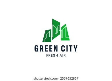 green city logo vector icon illustration