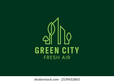 green city logo vector icon illustration