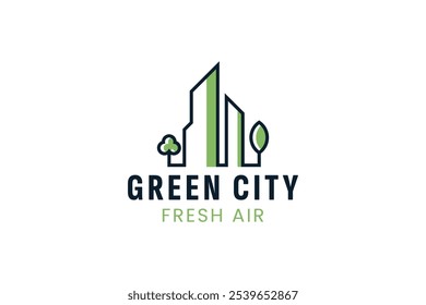 green city logo vector icon illustration