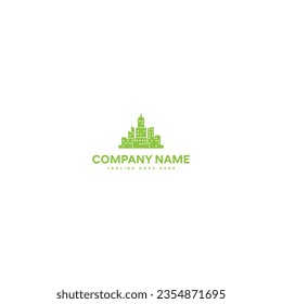 Vector de logo de la ciudad verde y nuevo diseño de logo