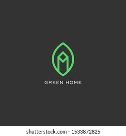 Green city real estate logo design. Apartment house icon vector house symbol