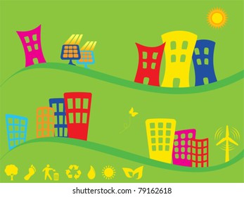 Green city using alternative energy sources