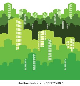 green city, vector illustration, background