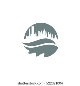 green city vector logo