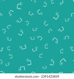 Green Clamp and screw tool icon isolated seamless pattern on green background. Locksmith tool.  Vector Illustration