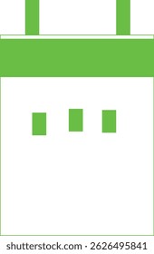 green clander png icon make by illustrator