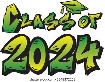 Logo de graffiti de Clase Verde de 2024