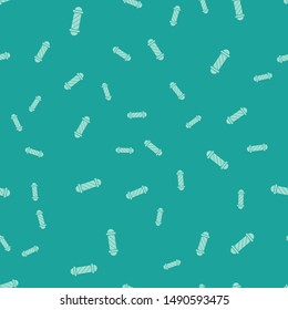 Green Classic Barber shop pole icon isolated seamless pattern on green background. Barbershop pole symbol.  Vector Illustration