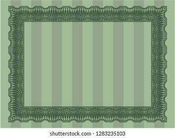 Green Classic Certificate template. Customizable, Easy to edit and change colors. With complex linear background. Elegant design. 