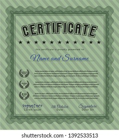 Green Classic Certificate template. Excellent design. Customizable, Easy to edit and change colors. Printer friendly. 