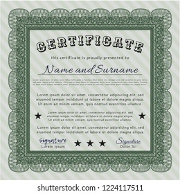 Green Classic Certificate template. Nice design. With linear background. Customizable, Easy to edit and change colors. 